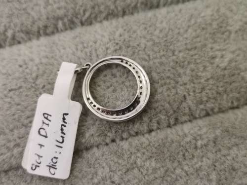 Dainty White-Gold Diamond Pendant