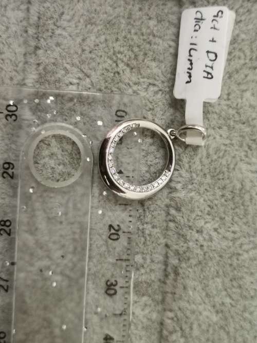 Dainty White-Gold Diamond Pendant