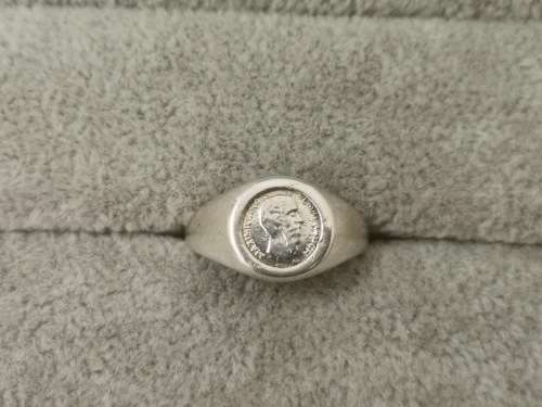 Silver PESOS Ring