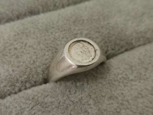 Silver PESOS Ring