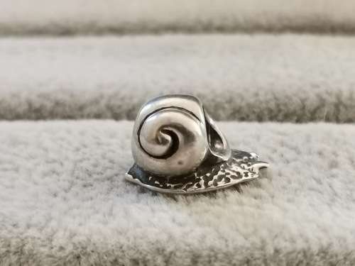 Cute Silver Snail Charm