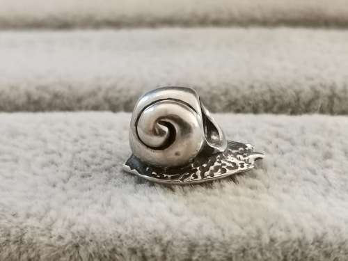 Cute Silver Snail Charm
