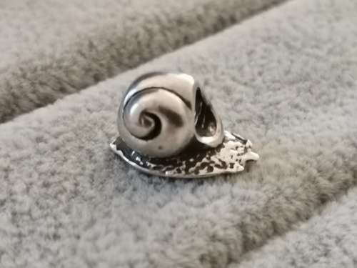 Cute Silver Snail Charm