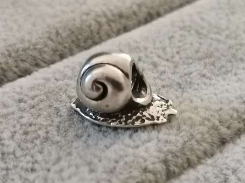 Cute Silver Snail Charm