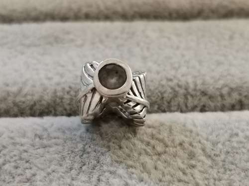 Detailed Silver Leaf Charm