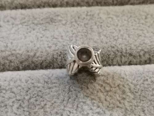 Detailed Silver Leaf Charm