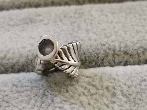 Detailed Silver Leaf Charm