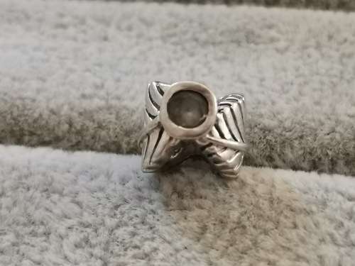 Detailed Silver Leaf Charm