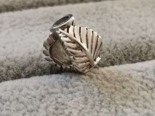 Detailed Silver Leaf Charm