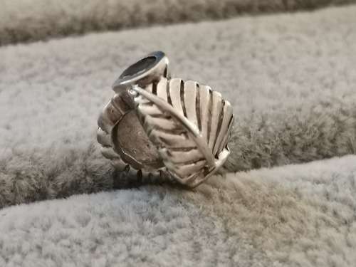 Detailed Silver Leaf Charm