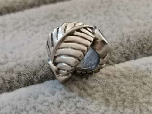 Detailed Silver Leaf Charm