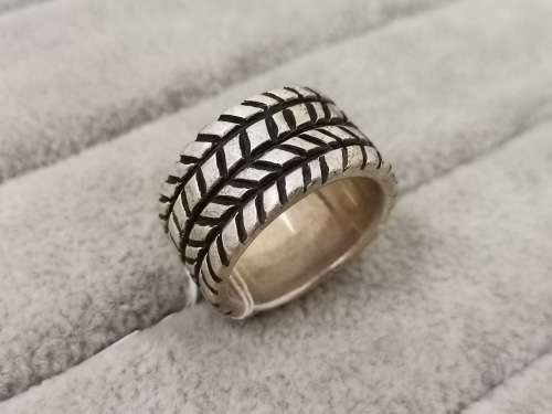 Patterned Silver Ring
