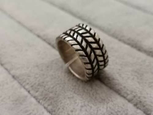 Patterned Silver Ring