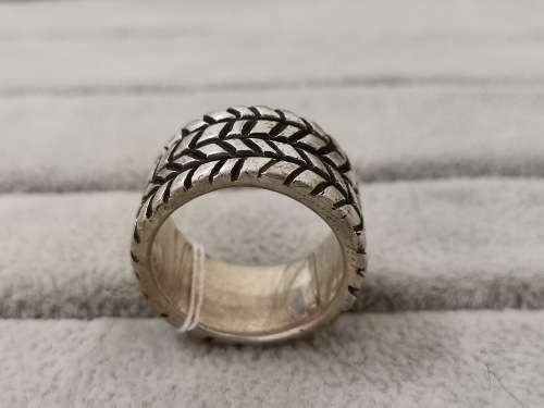 Patterned Silver Ring
