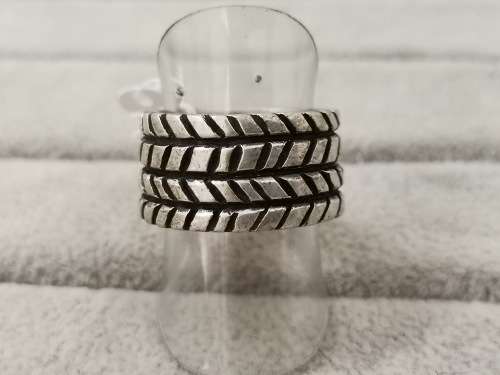 Patterned Silver Ring