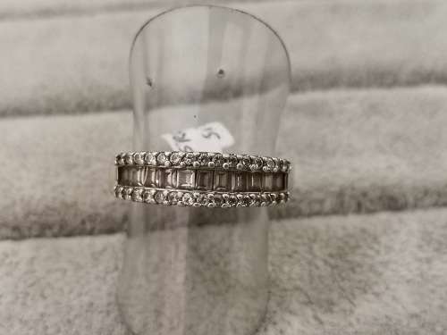 Big Silver Half-Eternity Ring