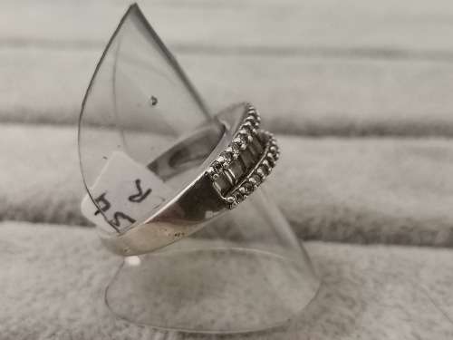 Big Silver Half-Eternity Ring