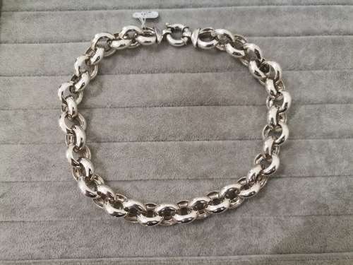 Big Silver Rolo Chain