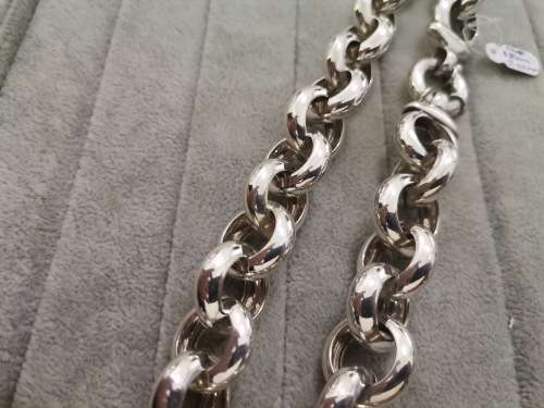 Big Silver Rolo Chain