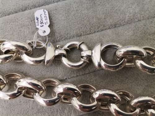 Big Silver Rolo Chain