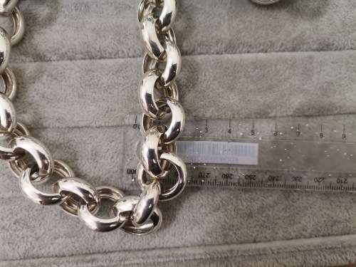 Big Silver Rolo Chain