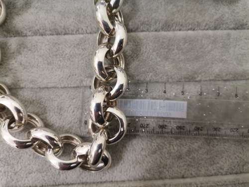Big Silver Rolo Chain