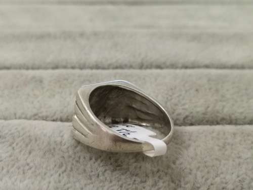 Bulky Sterling Silver PESOS Ring