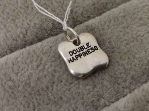 Silver Double Happiness Pendant