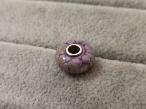 Purple and Gold Troll Bead Charm