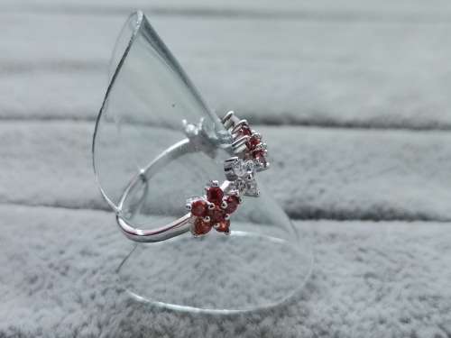 Stunning Silver Flower Ring (Size N)