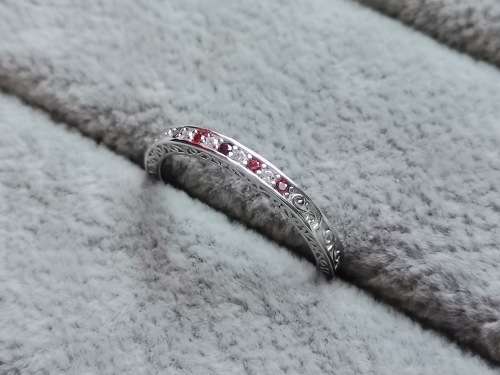 Detailed Silver Ring (Size Q)