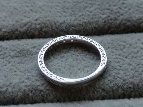 Detailed Silver Ring (Size Q)
