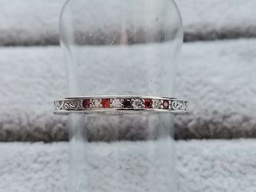 Detailed Silver Ring (Size Q)
