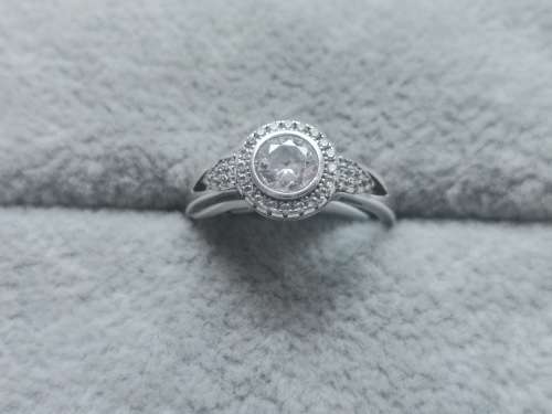 Silver Halo Ring