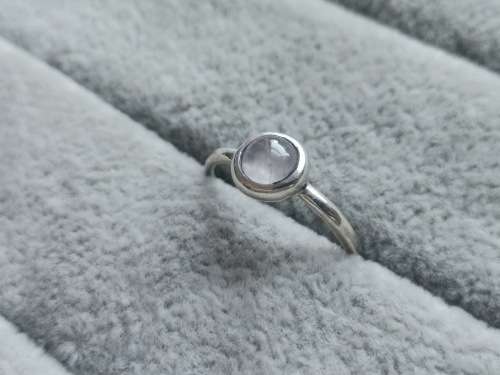 Dainty Silver Moonstone Ring