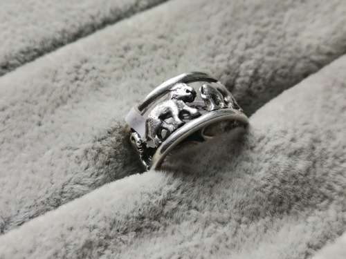 Silver Big 5 Ring