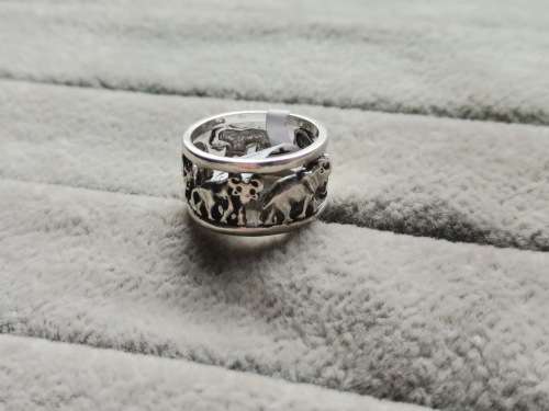 Silver Big 5 Ring