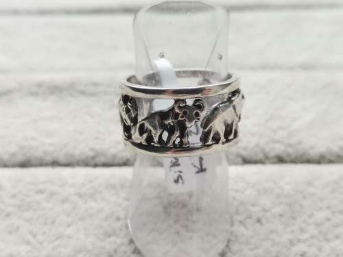 Silver Big 5 Ring
