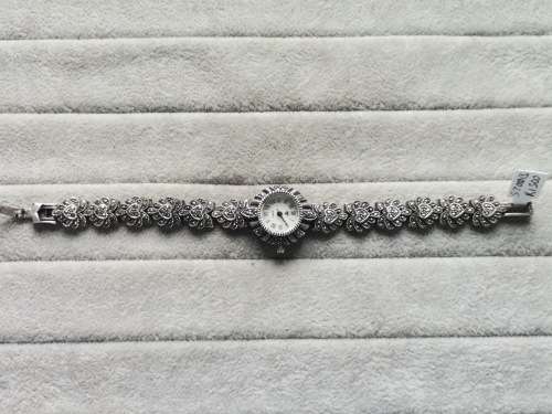 DISCOUNT!! Detailed Silver and Marcasite Watch