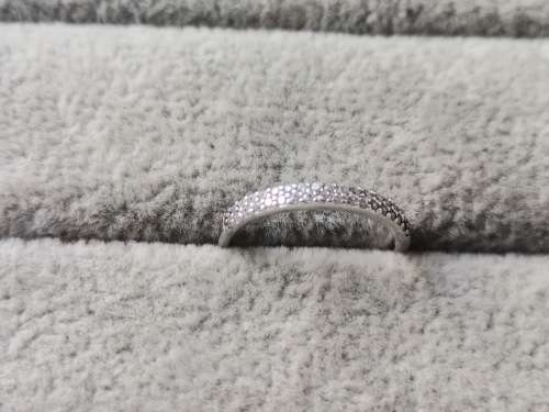 Silver Half-Eternity Ring