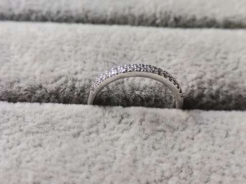Silver Half-Eternity Ring