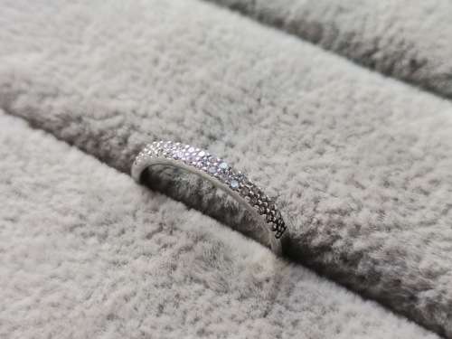 Silver Half-Eternity Ring