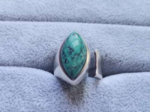 DISCOUNT!! Adjustable Silver  Turquoise Ring