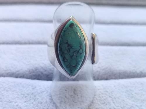 DISCOUNT!! Adjustable Silver  Turquoise Ring