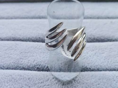 DISCOUNT!! Unique Silver Adjustable Ring