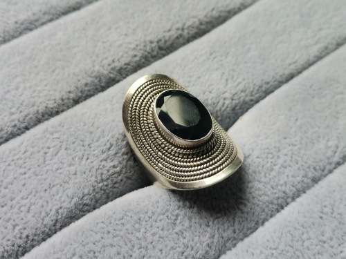 Silver Onyx Ring