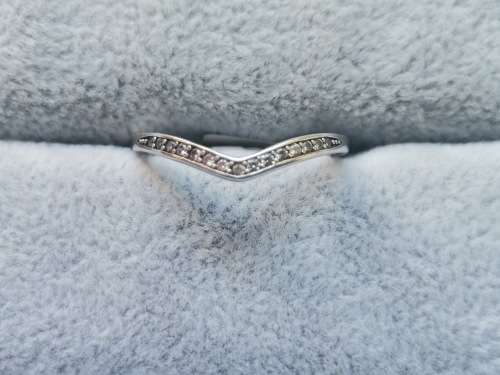 Silver Half-Eternity Ring