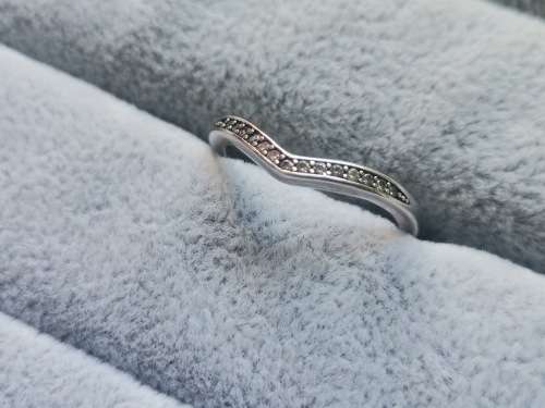 Silver Half-Eternity Ring