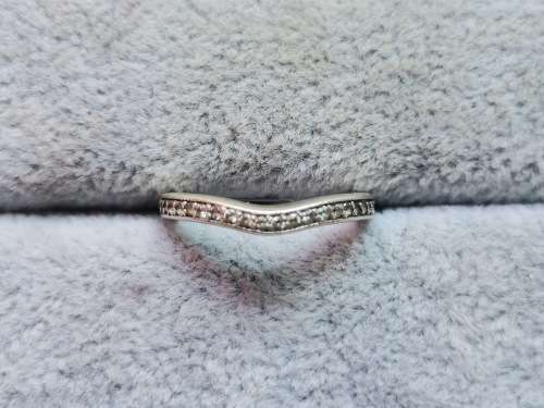 *R1 Auction* Silver Half Eternity Ring