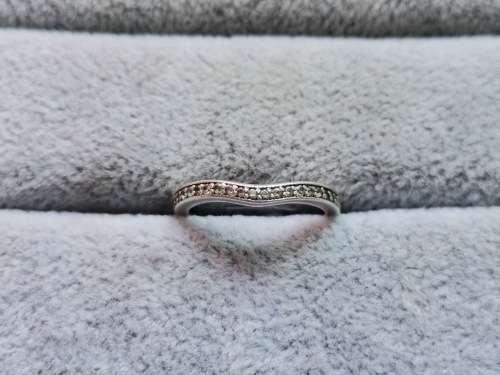 *R1 Auction* Silver Half Eternity Ring